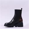 Wonders Toronto Pull On Gusset Boot - Black Leopard